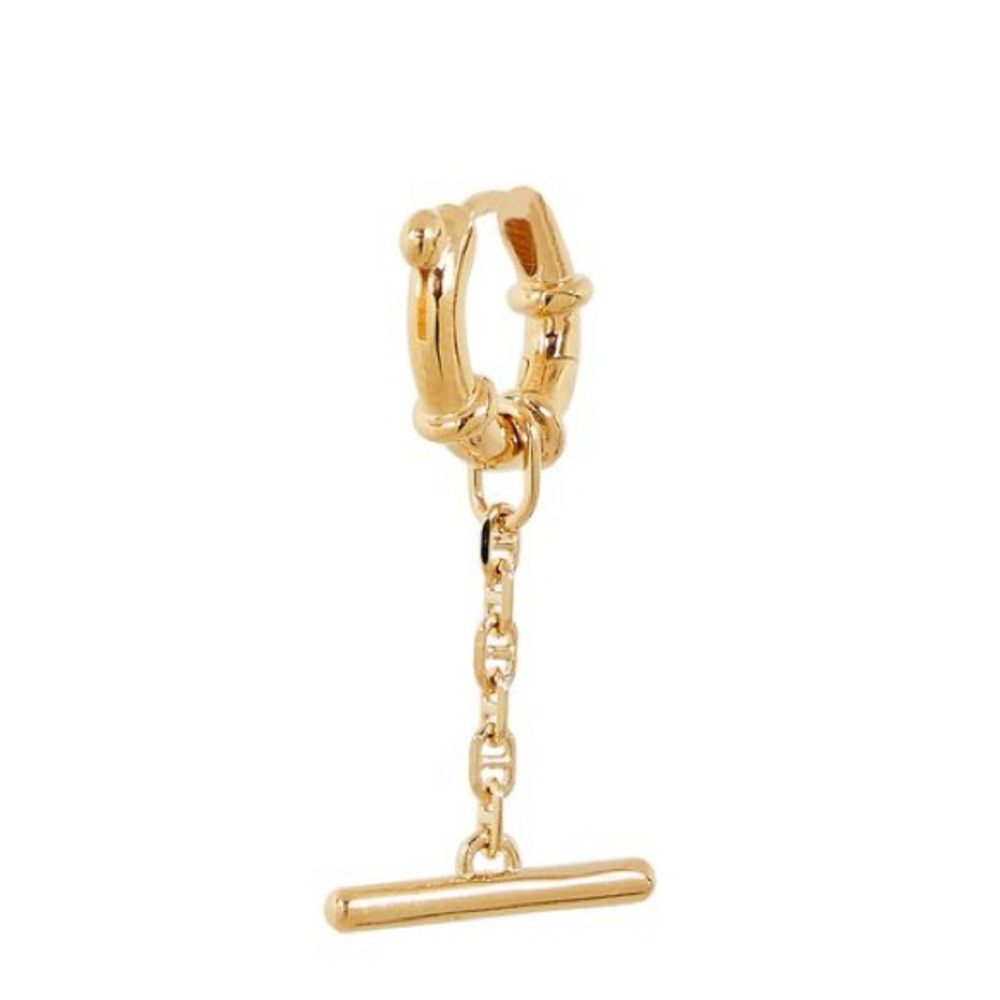 NWOT Maria Black Spring Bar Huggie Single Earring